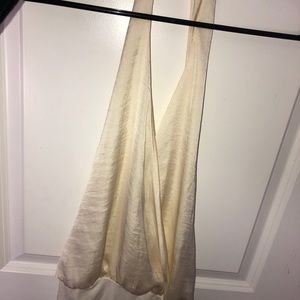 Satin bodysuit with open back